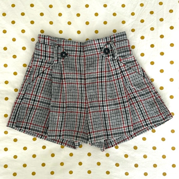 MAYORAL PLEATED PLAID GIRL SHORTS - Picture 1 of 4